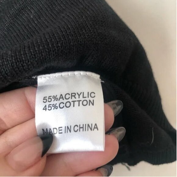 Princess Polly Black Cropped Knit Tank Top S/M - Picture 4 of 4